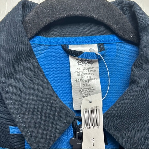 Disney Blue/Black Jacket Size 13 Youth Boy/Girl Full Zip Vacation, Casual NEW - Picture 4 of 9